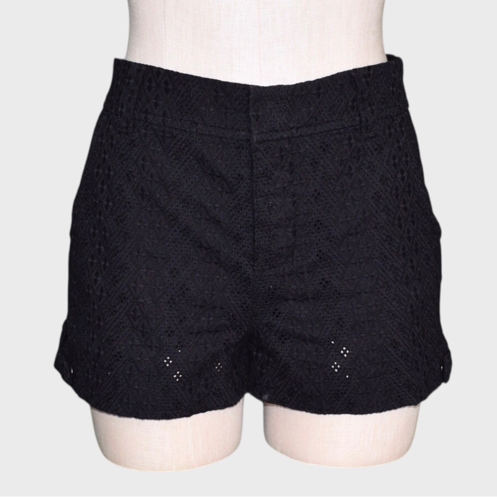 Free People Cotton Eyelet High Rise Shorts